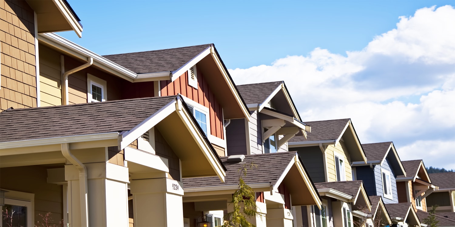 Row of houses - buy houses in Modesto CA with the PropertyLark network